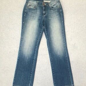 Y2K DKNY Jeans Women's 6 30x31 Stonewash Flap Pocket Straight Leg Denim Casual